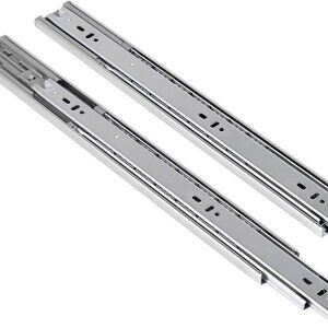 1 Pair 22 Inch 100 LB Capacity Full Extension Soft/Self Close Ball Bearing Side